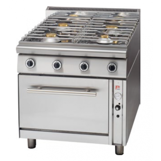 Κουζίνες αερίου - εστιαση - εξοπλισμος - Κουζίνα με Φούρνο Αερίου Panaritis GCOV 490 Restaurant Chef Κουζίνες Αερίου